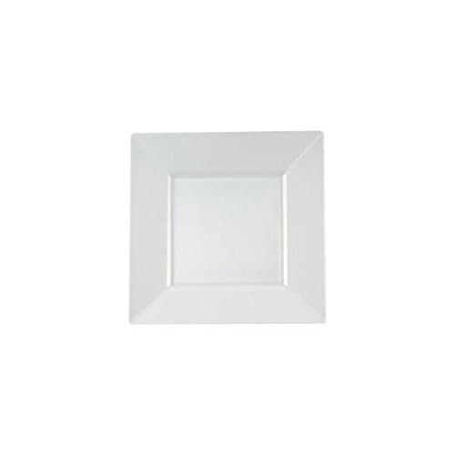 6.5" ELEGANT RESPOSABLE SQUARE WHITE DESSERT PLATES 12/10 120CS