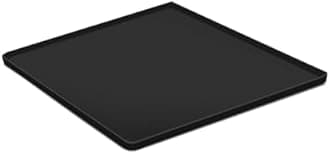 Mini Fridge Silicone Mat with Raised Edge - 25.6" x 23.6" x 0.78"Under Refrigerator Mats Floor Protectors Freezer Mat Trays, Mini Fridge Drip Tray for Carpet, Washing Machine, Indoor Gardening(Black)