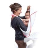 aacua 4 in 1 Multi-Use Bath Towel (White) - Pink Trim