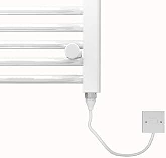 Warmehaus 250w Electric Heated Towel Rail Radiator Warmer 1100 x 500mm Bathroom Electric Towel Radiator Rad White Straight Towel Warmer