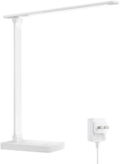 Lepro LED Desk Lamp, Metal Desk Light 9W 550lm, Dimmable Home Office Desktop Lamp Touch Control, 3 Color Modes, 5-Level Dimmer, Eye Caring Task Lamp for Study, Reading, Crafting, Sewing, Computer Work