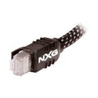 NXG 7' Ultra High Speed Double-Shielded Cat6A Ethernet Cable with Braided Nylon Sheath