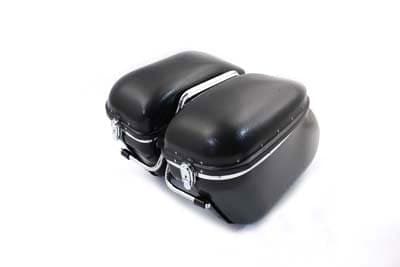 V-Twin Manufacturing Replica 'Bubble' Saddlebag Kit w/Brackets 49-2451