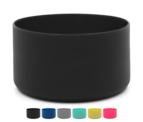 Flaskars Protective Silicone Boot for 12oz - 40 oz Hydro Sport Water Bottles Flask Anti-Slip Bottom Sleeve Cover (Black, Fits 32 oz and 40 oz Bottles)