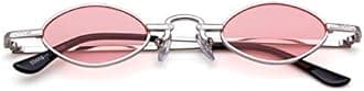 ADEWU Small Oval Sunglasses Retro Vintage Glasses for Women Men
