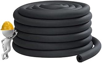 Plerile Industry Pipe Insulation, 3/4" 1" 1-1/4" 1-1/2" 2" 2-1/2" 3" 3-1/2" 4" Foam Insulation Tube, Anti-Freeze Waterproof Rubber Hose for Hot and Cold Water Pipes (Color : 1.18", Size : ID 1-1/2")