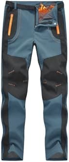 Rdruko Men's Snow Ski Pants Waterproof Insulated Winter Hiking Snowboard Fleece Lined Pants with Belt