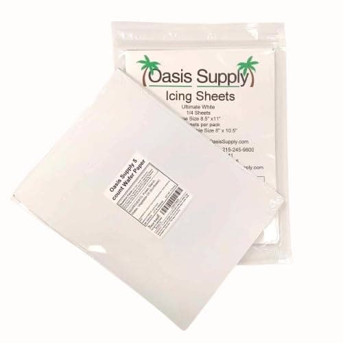 Burnaway Cake Paper Kit (8 Count) - 3 Edible Icing Sheets & 5 Wafer Papers - Cake Decorating Kit for Message Reveals