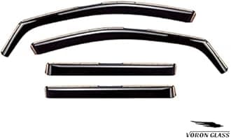 Voron Glass in-Channel Extra Durable Rain Guards for Toyota RAV4 2019-2023, Window Deflectors, Vent Window Visors, 4 Pieces - 200555, Black, 0