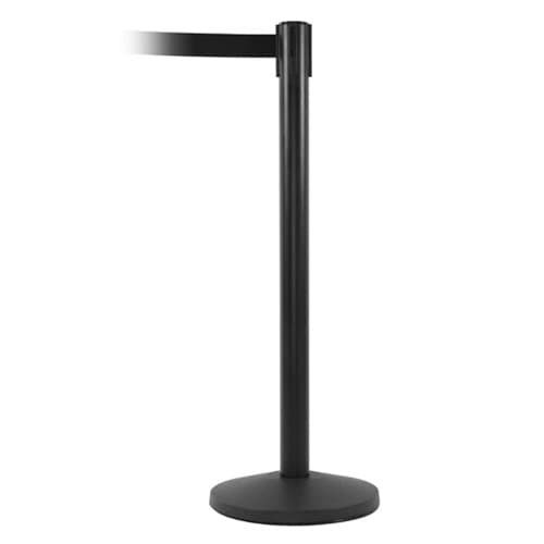 Black Barrier with 10' Retractable Belt - QU900