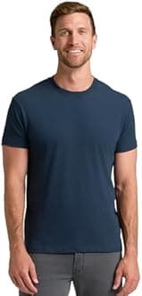 True Classic Men's Cotton Blend Round Neck T-Shirt, Half Sleeve, Black