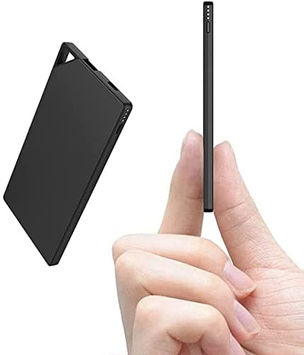 TNTOR Mobile Battery, Lightweight, Small, Ultra Thin, 0.2 inches (6 mm), Large Capacity, 5,000 mAh, Convenient to Carry, Smartphone Charger, Compatible with iPone & Android,