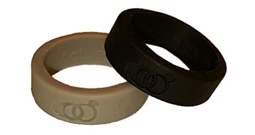 Active Rings - Replacement Wedding Rings for Your Active Lifestyle. Never Lose or Damage Your Real Wedding Ring. Wear an (Stone Gray and Midnight Black, 7)