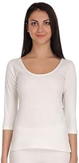 Selfcare Women's Thermal 3/4 Sleeve Top Soft & Warm Poly Cotton Winters Wear Vest