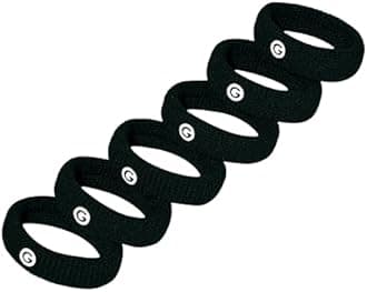 Gimme Beauty Thick Hair Extra Stretch Bands - Patent-Pending Design for Maximum Hold - Premium Ties for Thick & Curly Hair - Sleek & Strong Hold - Black, 6 Pack