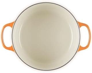 Le Creuset- Signature Round Casserole Crucible Knob Flamme Doree 24cms