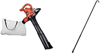 BLACK+DECKER 3-in-1 Electric Leaf Blower with Quick Connect Gutter Cleaner Attachment (BV3600 & BZOBL50)