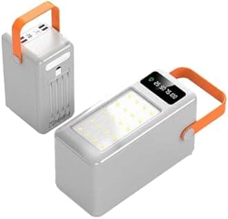 80000mAh Power Bank for Outdoor Camping Portable Charger with 8 Output& 3 Input External Battery with LED Display for phones Tablets(Size:100000 mAh,Color:Black)