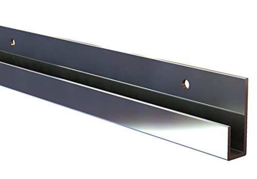 J-Rail Black Gallery Picture Hanging System Wall Mounted 2 Meter (Black)