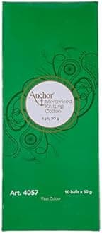 HUNNY- BUNCH® Premium Anchor Mercerised Knitting Crochet Cotton Thread Yarn Balls for Knitting, Weaving, Embroidery, DIY and Craft Making (Art. 4057) 50G - Pack of 1 (5436)