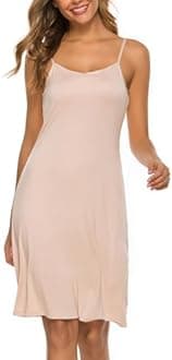 Vlazom Women Full Slips Sexy Soft Slip Dress for Under Dress Spaghetti Strap Cami Slip Chemises V Neck Negligee S-3XL