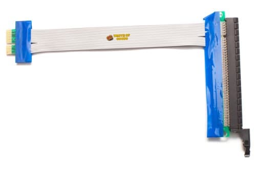 16X to 1X PCIe Riser - PCI Express Flexible Cable Card Extension Port Adapter - Lift GPU Video Graphics Card Controller Off Motherboard for Better Cooling Miner - Hardware to Build Bitcoin BTC Litecoin LTC Mining PC Computer Rig Server High Quality