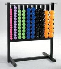 Aerobic Vinyl Dumbbell Set W/Rack