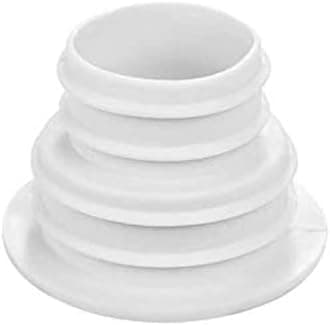 KPNG Drain Pipe Seal Hose Silicone Plug Sealing Kitchen Pipe Deodorant Sewer Seal Ring Washing Machine Drain Pipe Connector for Floor Drain Basin Bathroom Sink Laundry Room (1 Piece, Color:White)