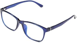 Pilestone TP-010 Clear Lens Color Blind Glasses Narrow Frame for Weak Red-Green Blindness, Navy Blue, 136 mm Wide