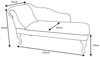 Paradise Furniture RegentTufted Chaise Lounge Sofa & Seating Handmade Velvet Living Room Bedroom Hallway Black Accent Chair (Left Hand, Jasper)