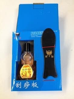 All Natural 100% Hand Made Gua Sha Scraping Massage Tool Kit with Oil