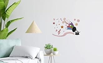 Music Artwork Room Decor Wall Sticker Decal15 W X 23" H (1 Piece) (W-0048)