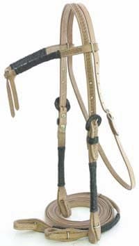 ACTION COMPANY Show Headstall w/Rawhide