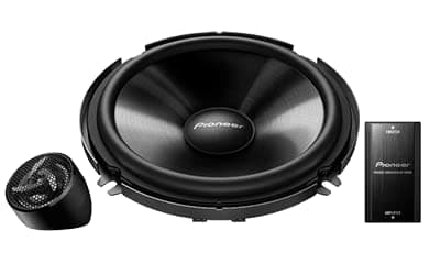 Pioneer Car Component Speaker TS-C602IN,16 cm Component with Separate Cross Over Max 390W Nominal 90W, Made for India, Polyimide Diaphragm, 30 Hz～30,000 Hz, Car Sound Fit App,Tweeter mounting Option