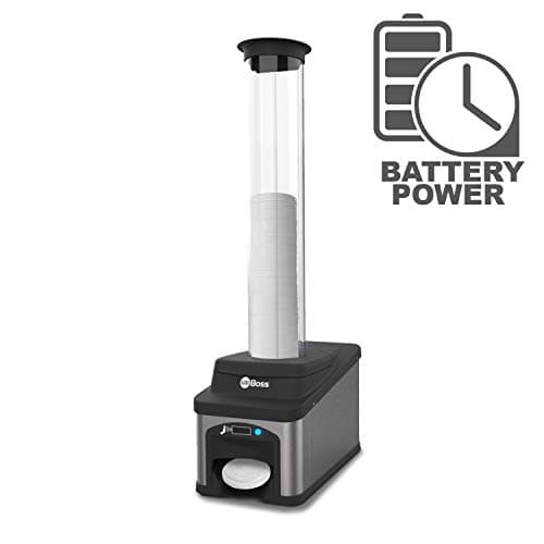 LID Boss Touchless Lid Dispenser | Coffee | Automatic Hands-free Sanitary Dispensing. Patented Eco-Friendly Green Solution. Reduce Germs and Bacteria, Ocean & Landfill Plastic Waste