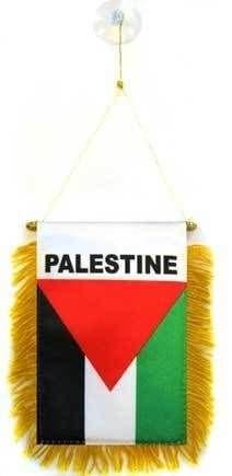 Palestine Mini Flag 4"x6" Window Banner w/suction cup