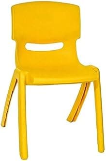 A406 Extra Strong Childrens Plastic Chair - Ideal nursery schools, clubs, etc (1, Yellow)