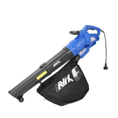 Electric Leaf Blower All-in-One Blower/Mulcher/Vacuum Featuring a Lightweight Construction, Sturdy Front Wheels and an Ergonomic Handle 12-Amp, Ideal for Outdoor Cleaning