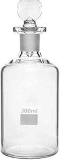 BOD bottle 300ml borosilicate glass pack of 1.