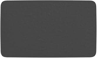 Manufacture Rock Rectangular Multifunction Plate, 11 x 6.5 in, Premium Porcelain, Made in Germany, Matte Black