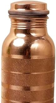KC Pure Copper Designer Water Bottle with Leak Proof Protection, Ayurveda and Yoga Health Benefits. (1000ml, Pack of 1) Diamond Touch