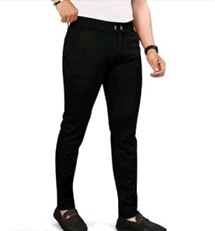 HARSHAD KUMAR & CO. Men's Solid Slim Fit Stretchable Casual Wear Comfortable Formal Trousers Pants