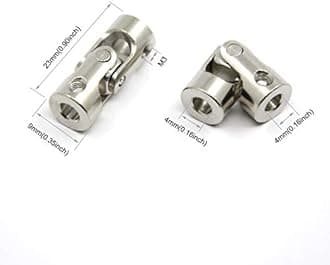 4 Pcs 4mm to 4mm Universal Joint Shaft Coupling with Screws for Motor