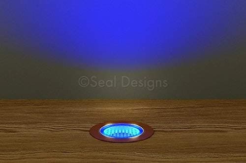 Seal Designs 10 x 30mm LED Copper Lights Deck/Decking/Kitchen Plinth Blue **Now with IP68 Waterproof Transformer