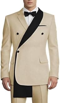 SHUZHXLZANGY Mens Tuxedo Suit Set 2 Piece Wedding Tuxedo for Men Prom Dinner Party