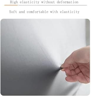 TLMQYXZE Soft Leather Headboard Cover Stretch All-Inclusive Tight Wrap Bed Head Cover Solid Color Bed Back Protector Cover For Single Double Queen King 120-220 ( Color : Beige White , Size : 120x60cm