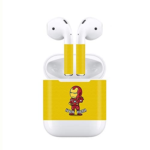 AirPod Skins Protective Wraps/Stylish Covers for Protection & Customization, Premium Vinyl Skin Sticker Compatible with Apple Airpods or 1 & 2 (Mask) (Iron Man)