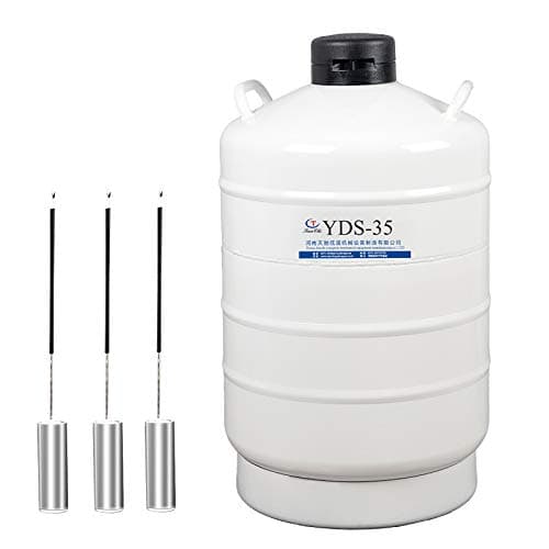 Cryogenic Cylinder Storage Tank 35 Liter Liquid Nitrogen Container 35L 50 mm Diameter with Cover Factory Outlet