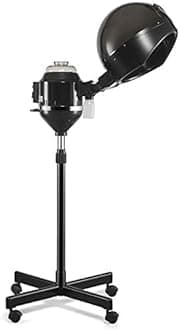 Professional Hair Steamer with Adjustable Height Hood. Color Processor and Steam Hydration Machine for Both Salon and Home Perfect for Natural, Black and Curly Hair - 650Watt, Black Steamer