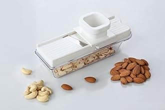 Dry Fruit Cutter Compact Plastic Cutter Slicer with Holder and Container (Multicolor) Vegetable Almond Cashew Nut